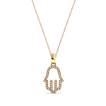 Load image into Gallery viewer, Hamsa Lab Grown Diamond Pendant by Stefee