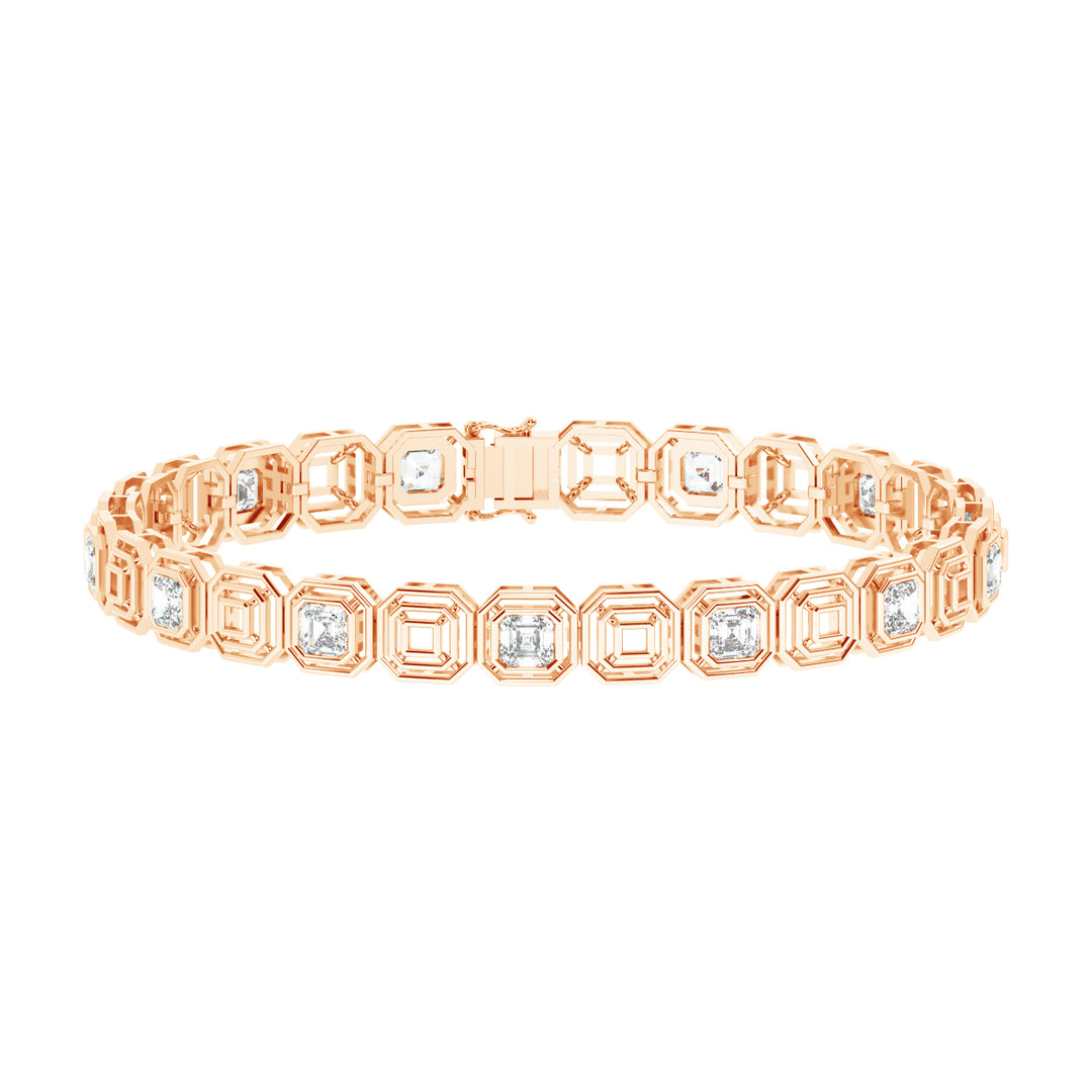 Bridal  Lab Grown Diamond Bracelet with sparkling  by Stefee Jewels