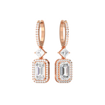 Load image into Gallery viewer, Emrald-Cut Drop  Lab Grown Diamond Earrings By Stefee Jewels
