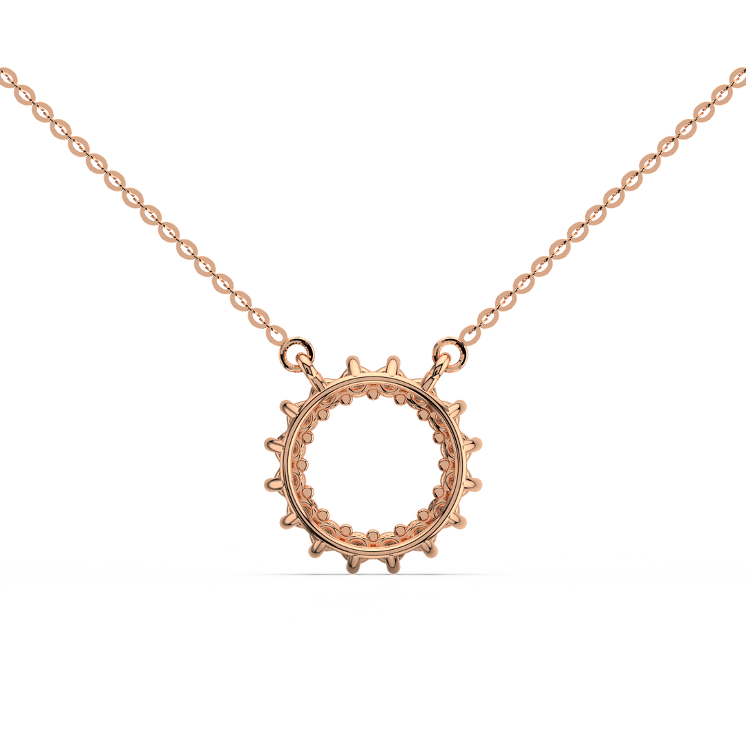Open Circle Lab Grown Diamond Pendant Large by Stefee