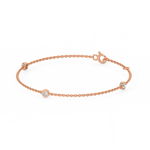 Load image into Gallery viewer, Bezel Set 3  Lab Grown Diamond Bracelet by Stefee
