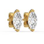 Load image into Gallery viewer, Solitaire Marquise Lab Grown Diamond Studs Earrings by Stefee
