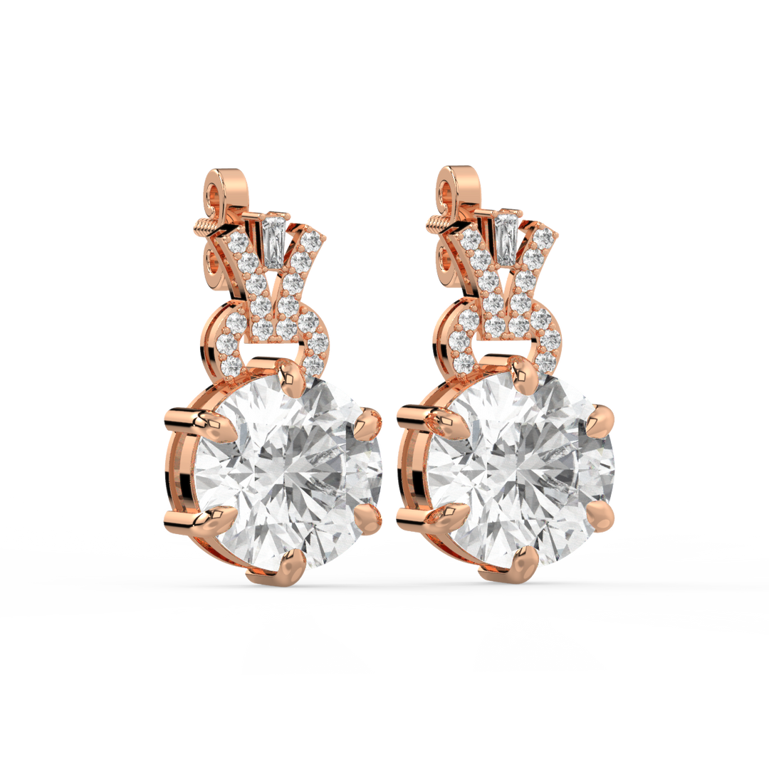 Elegant Glimmer Lab Grown Diamond Stud Earrings by Stefee Jewels