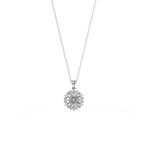 Load image into Gallery viewer, Floral Radiance  Lab Grown Diamond  Pendant Set by Stefee Jewels