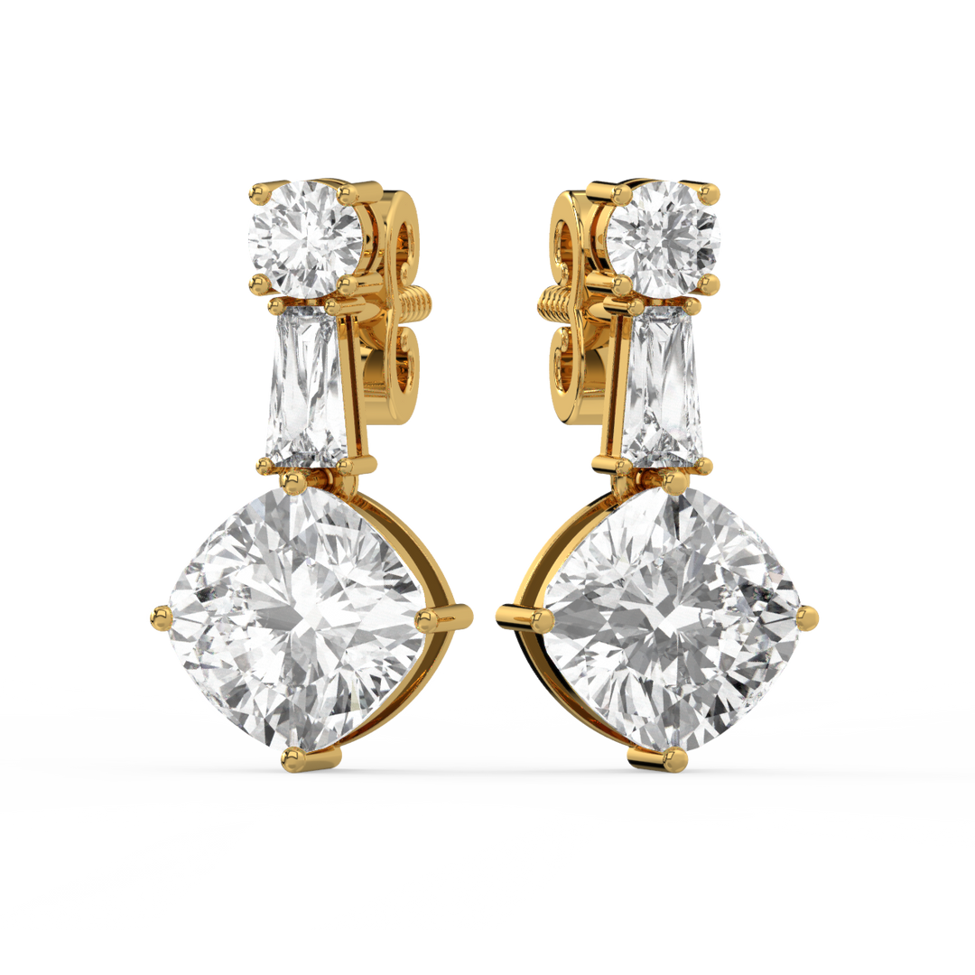 Crystal Charmer Lab Grown Diamond Stud Earrings by Stefee Jewels