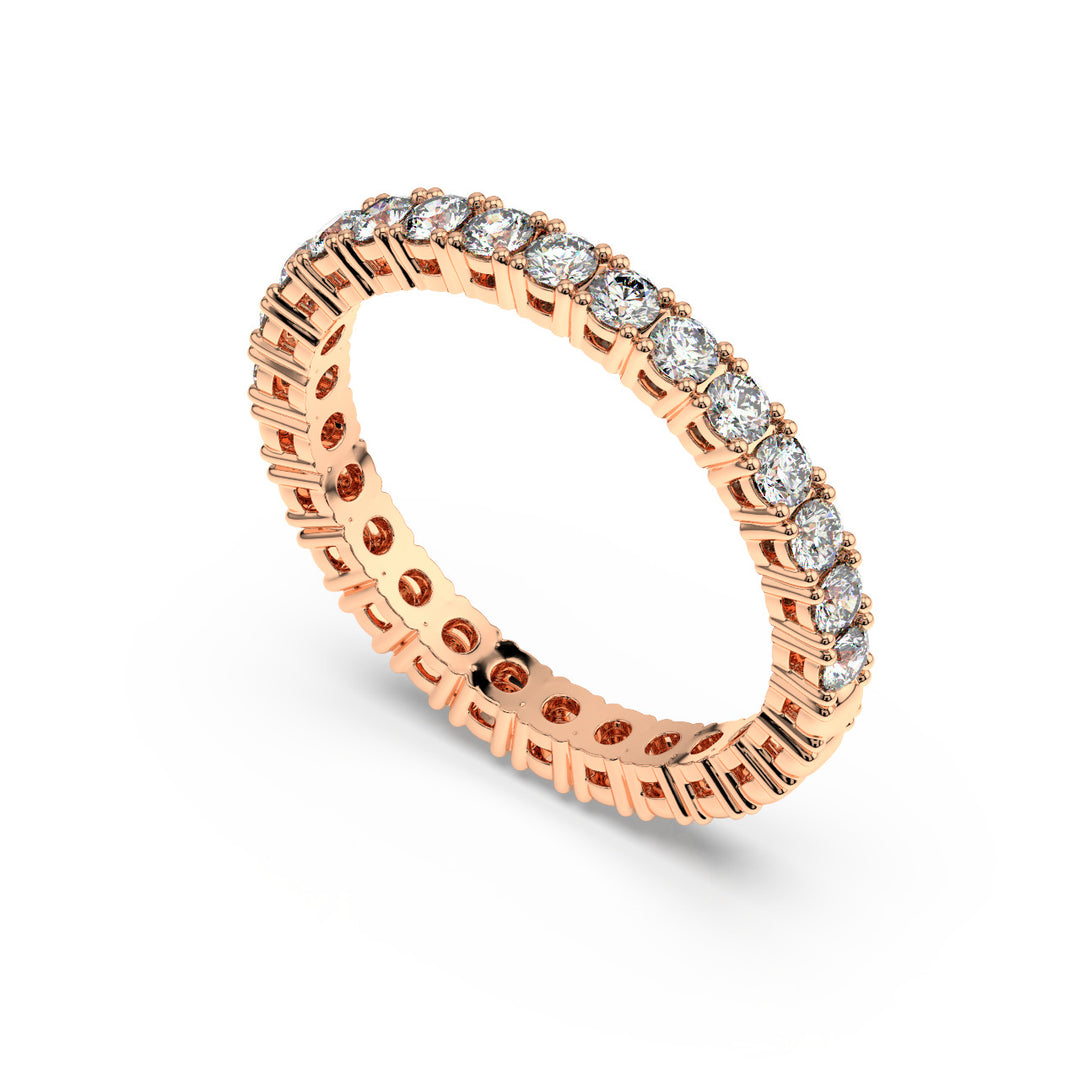 Small Petite Brilliant Round Band Lab Grown Diamond  Ring by Stefee Jewels