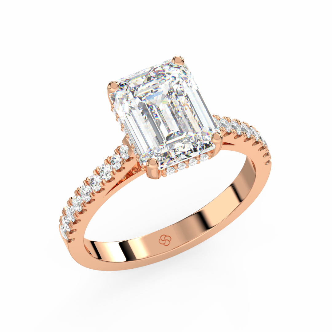 Emerald-Cut  Lab Grown Diamond  Ring by Stefee Jewels