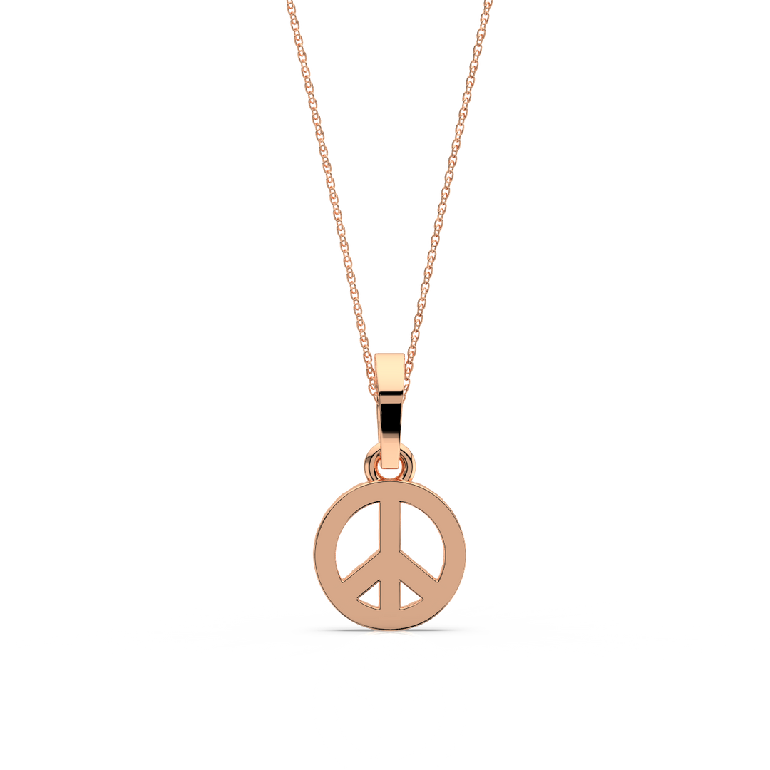 Peace Sign Lab Grown Diamond Pendant by Stefee