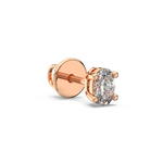 Load image into Gallery viewer, Solitaire Oval Lab Grown Diamond Studs Earrings by Stefee