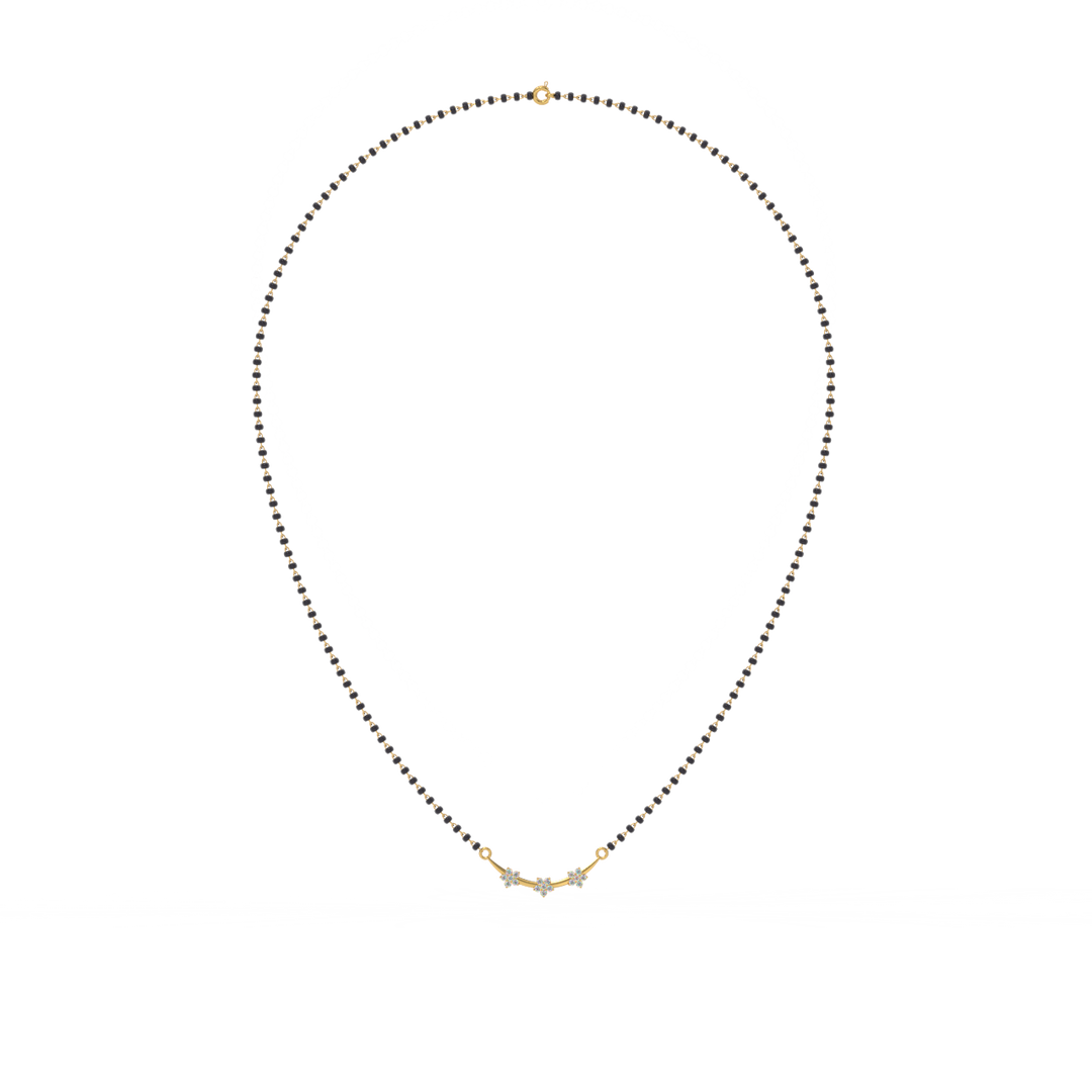 Elegant Blossom Lab Grown Diamond Mangalsutra by Stefee Jewels