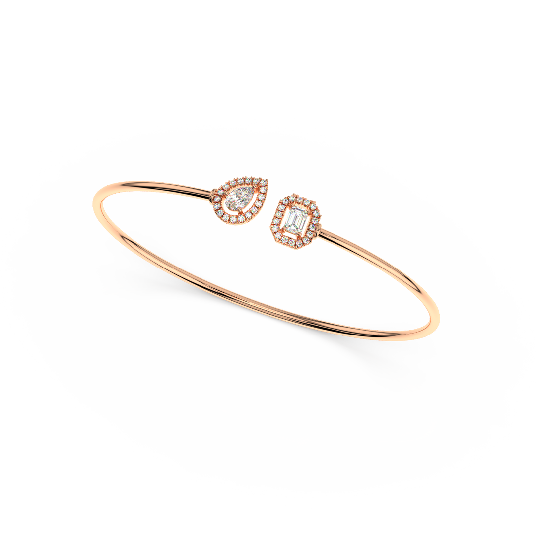Geometric Lab Grown Diamond Bracelet by Stefee