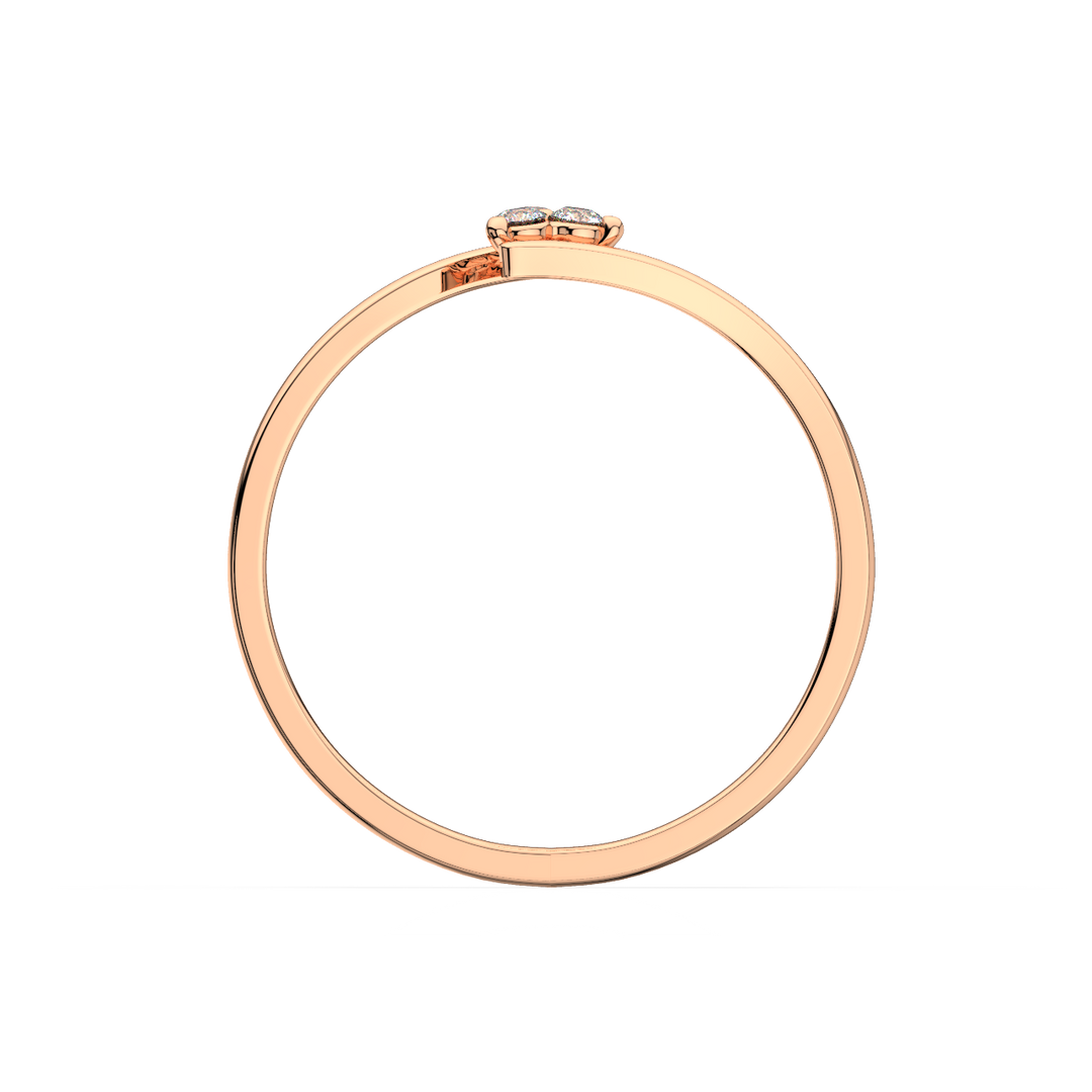 Tiny Trio Lab Grown Diamond Ring by Stefee Jewels
