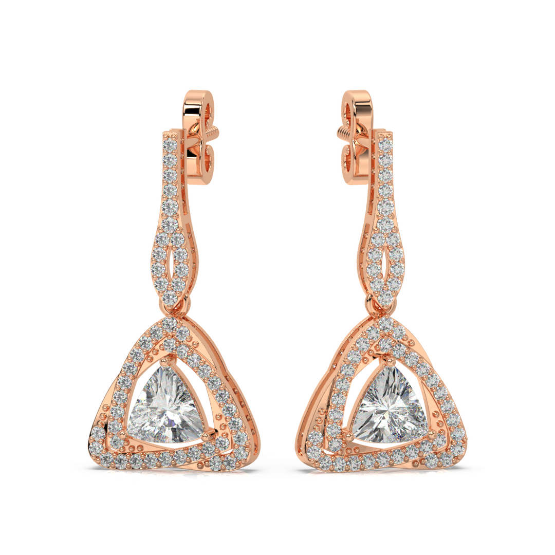 Moderm Geometric Lab Grown Diamond  Studs By Stefee Jewels