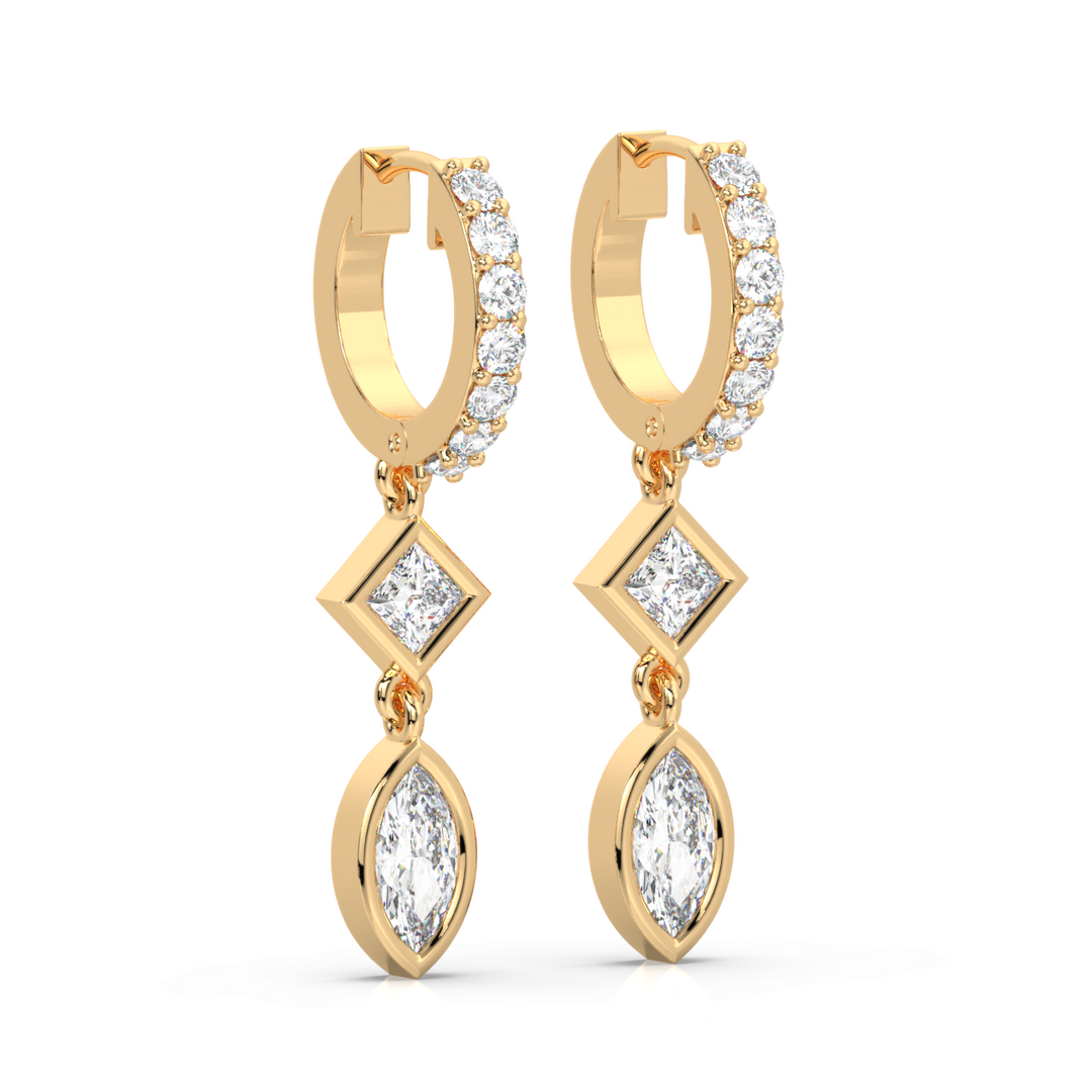 Glittering Grace Lab Grown Diamond Drop Earrings by Stefee Jewels