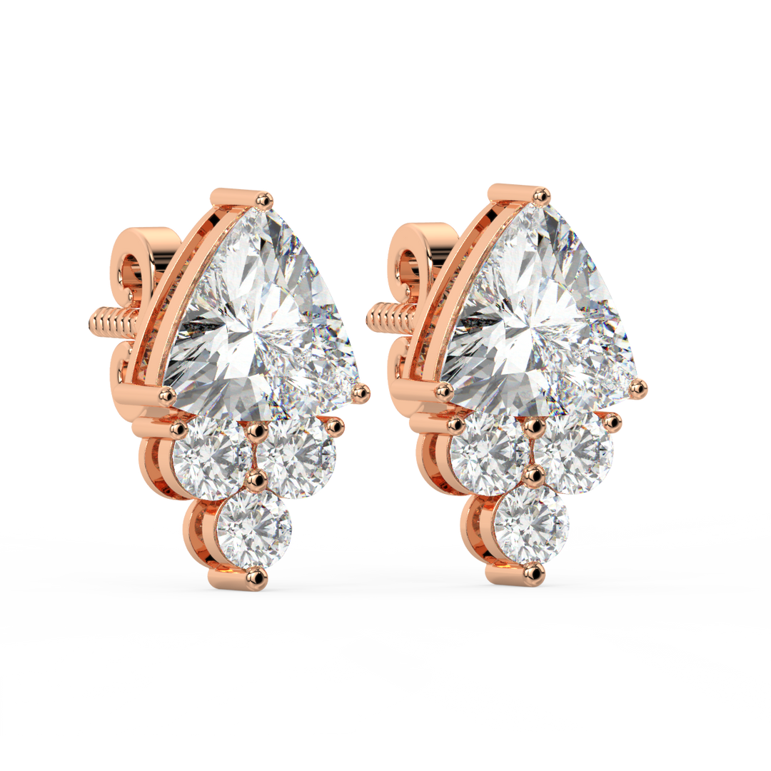 Classic Sparkle Lab Grown Diamond Stud Earrings by Stefee Jewels