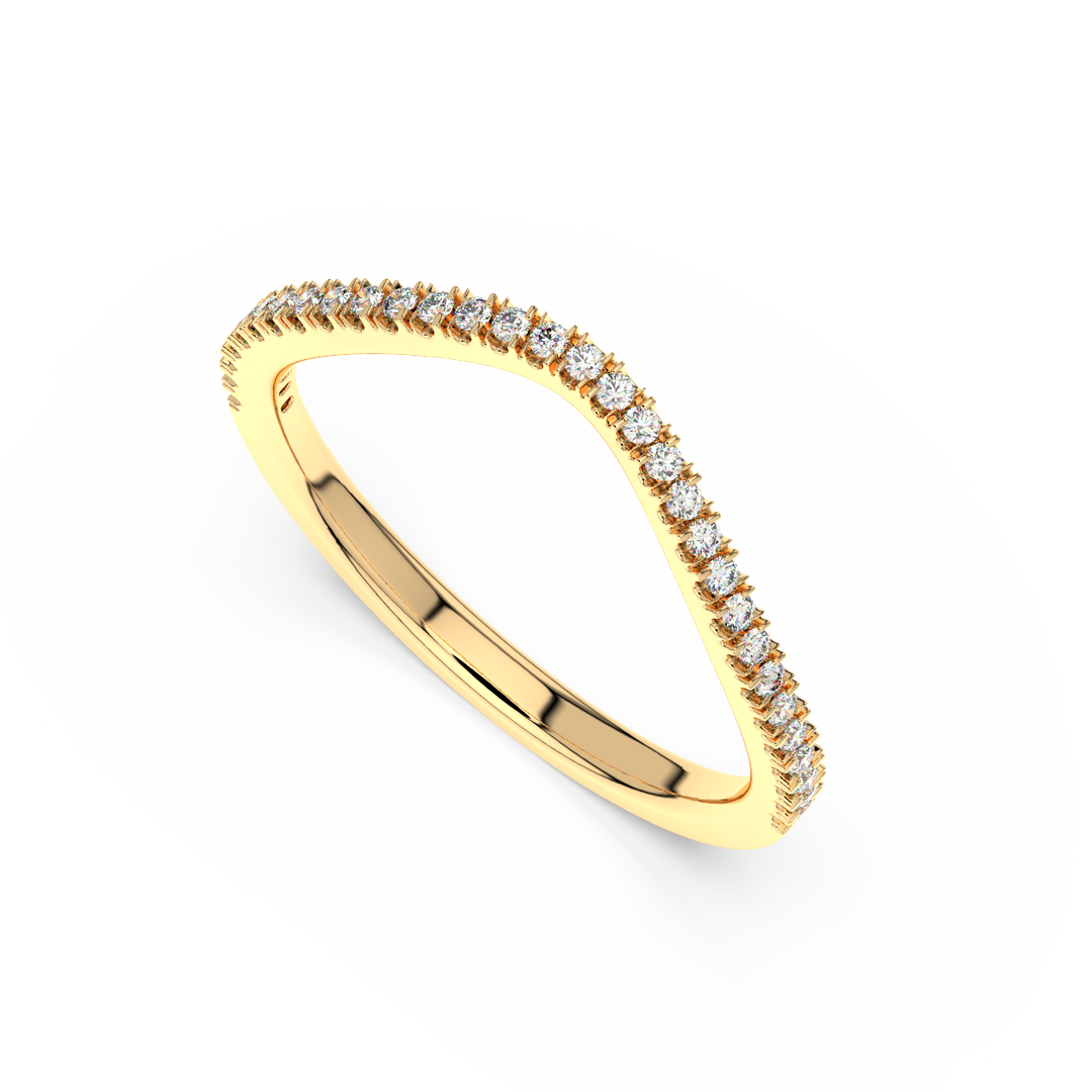 Rippling Round Lab Grown Diamonds Ring  by Stefee