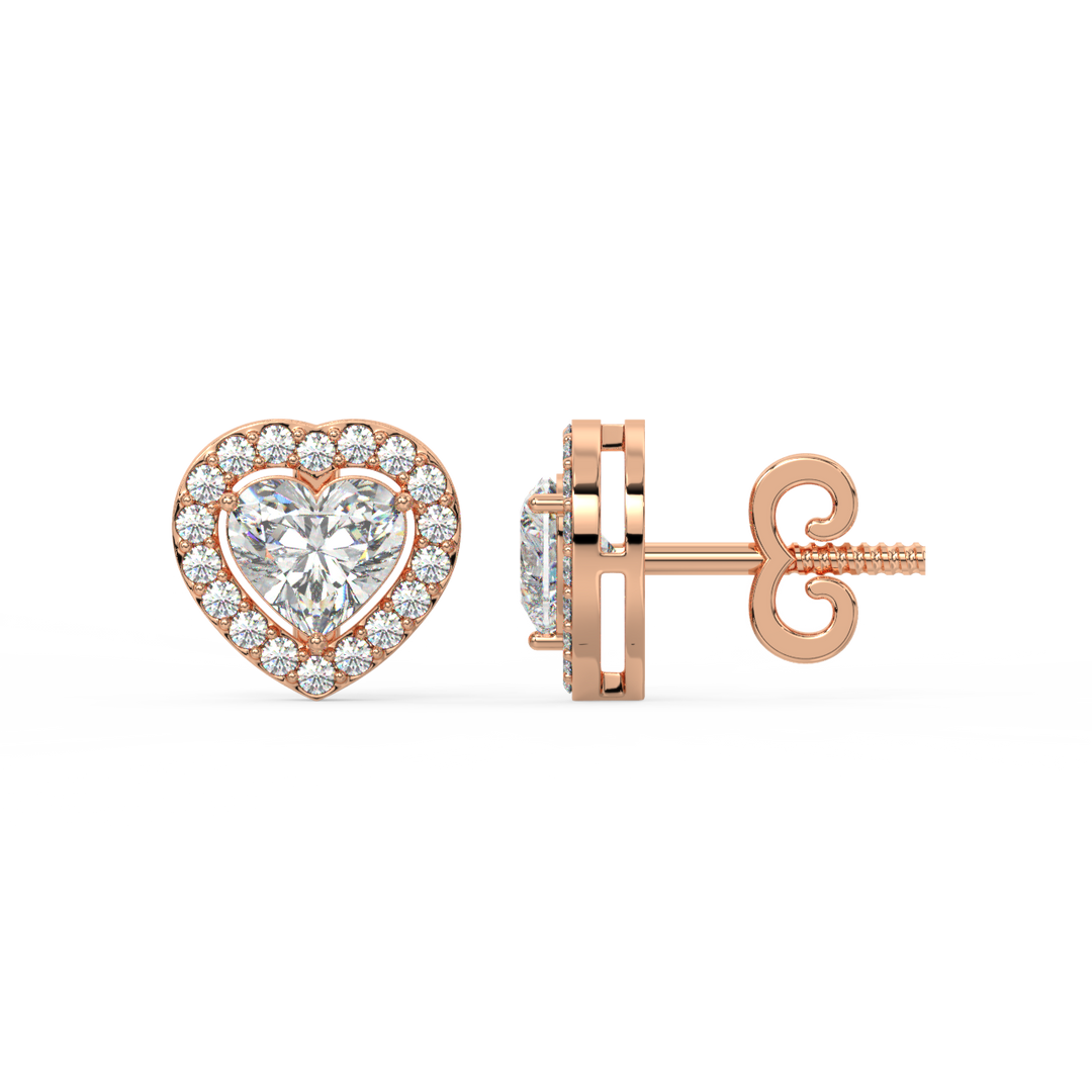 Loving Heart Lab Grown Diamond  Pendant Set by Stefee Jewels