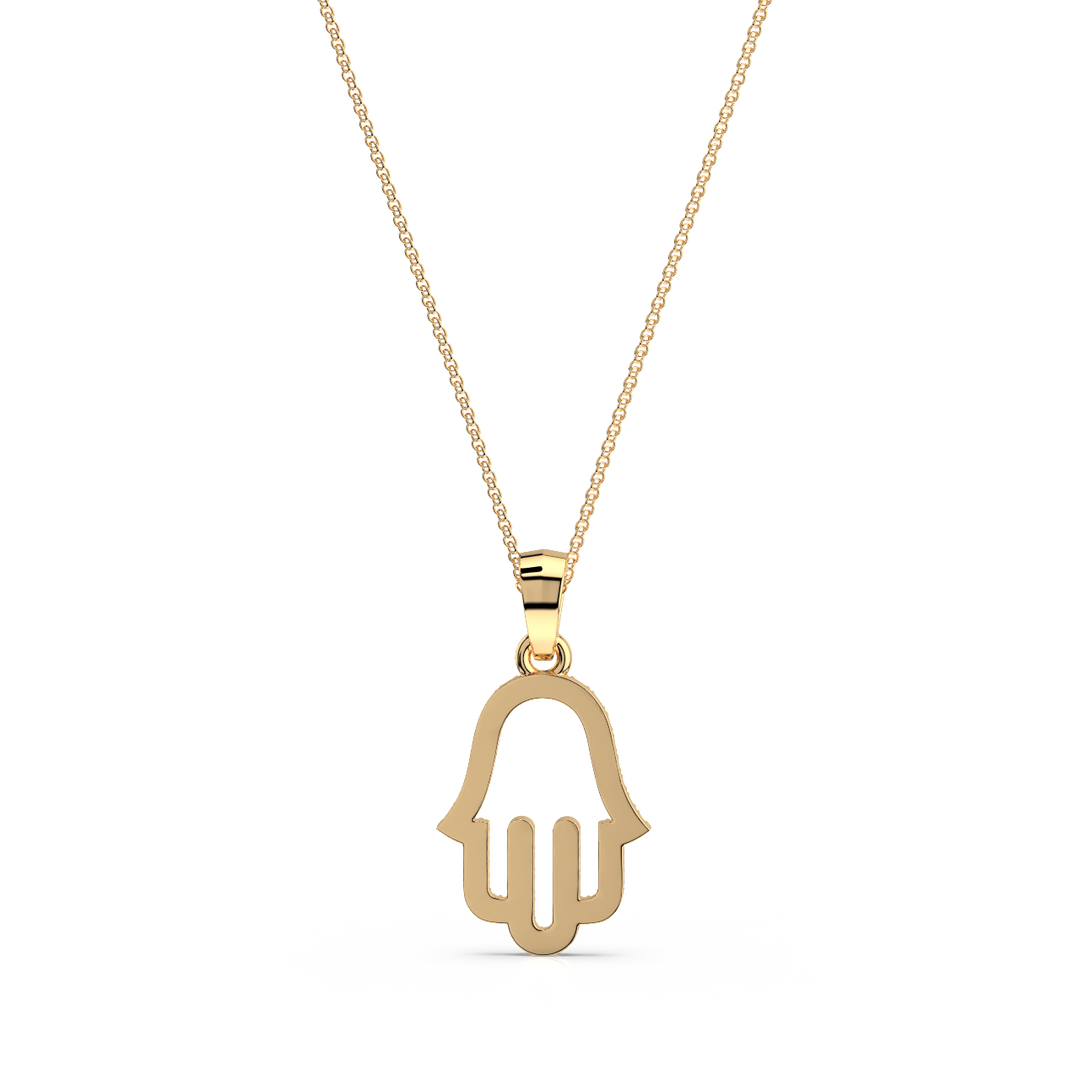 Hamsa Lab Grown Diamond Pendant by Stefee