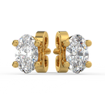 Load image into Gallery viewer, Solitaire Oval Lab Grown Diamond Studs Earrings by Stefee
