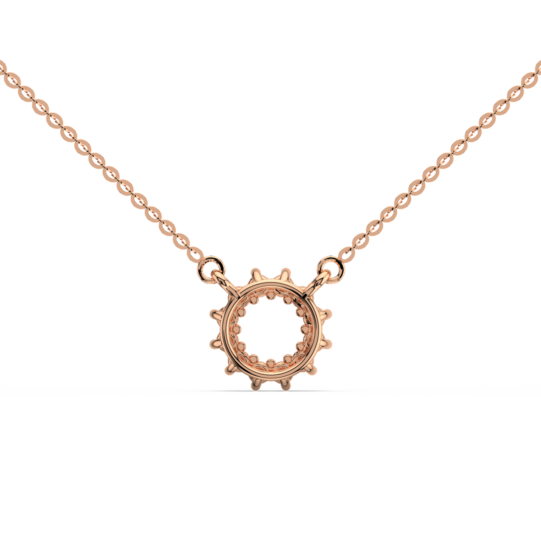 Open Circle Lab Grown Diamond Pendant Small by Stefee