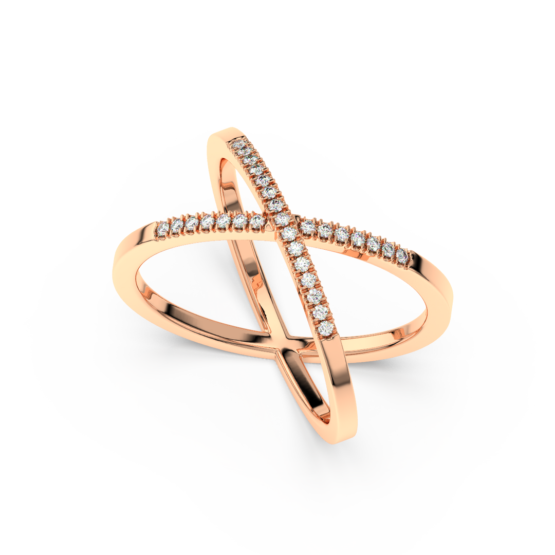 Signum Cross Lab Grown Diamond Ring by Stefee Jewels