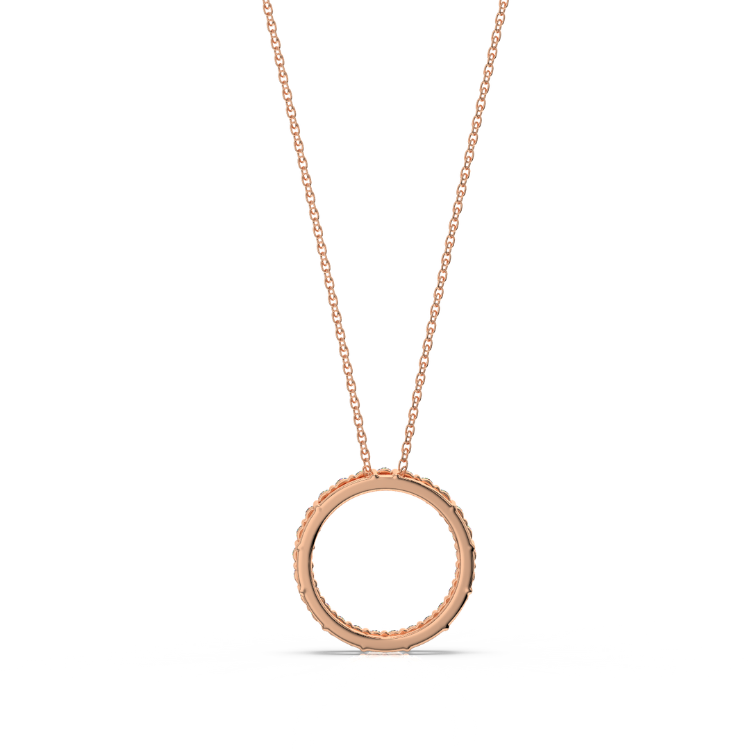 Mini Circle Lab Grown Diamonds Pendant by Stefee