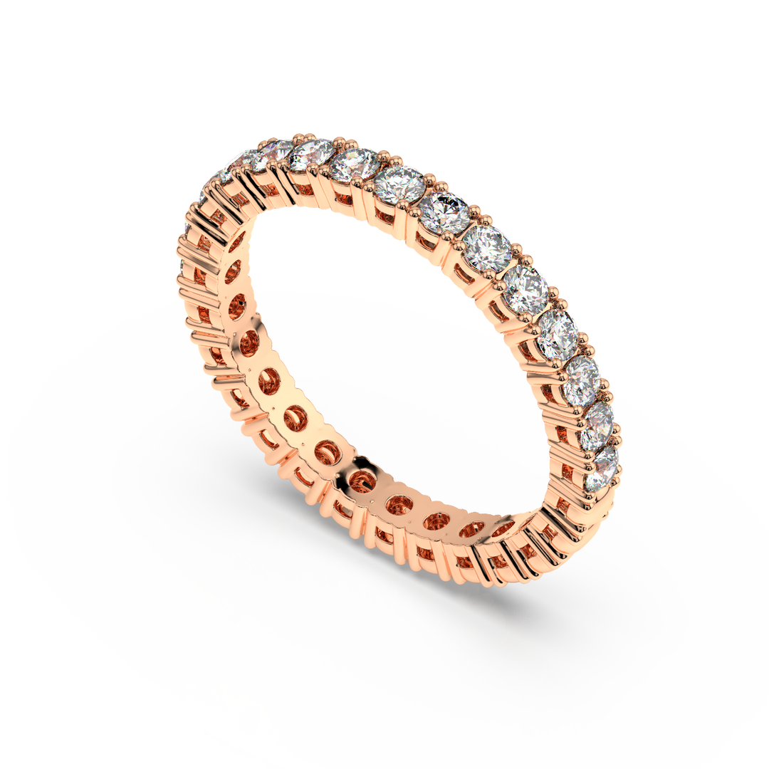 Small Petite Brilliant Round Band Lab Grown Diamond  Ring by Stefee