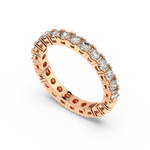 Load image into Gallery viewer, Large Petite Brilliant Round Band Lab Grown Diamond Ring by Stefee Jewels