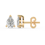 Load image into Gallery viewer, Solitaire Pear Lab Grown Diamond Studs Earrings by Stefee
