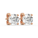 Load image into Gallery viewer, Solitaire Round Lab Grown Diamond Studs Earrings by Stefee
