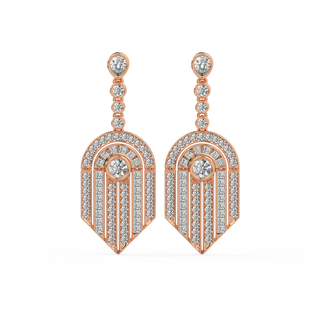 Brilliant Blossoms Lab Grown Diamond Drop Earrings by Stefee Jewels