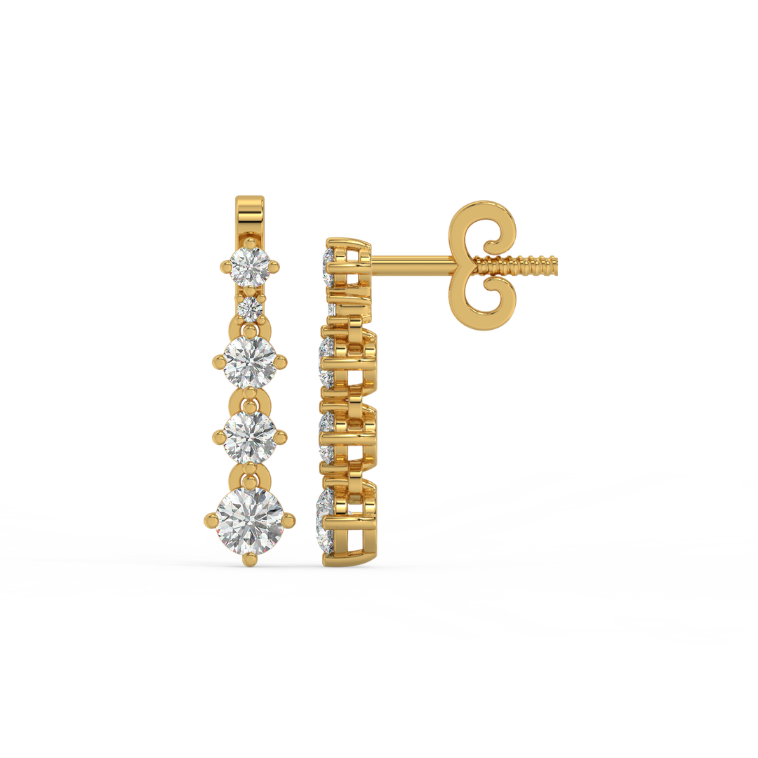 111 Lab Grown Diamond Studs Earrings by Stefee