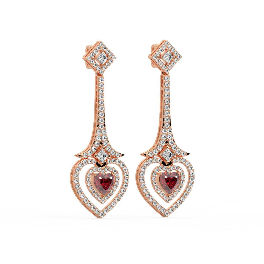 Radiant Loops Lab Grown Diamond Drop Earrings by Stefee Jewels