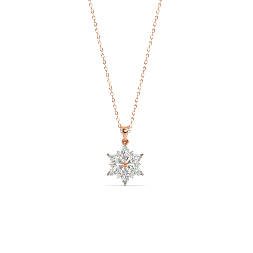 Gleaming Boom  Lab Grown Diamond  Pendant Set by Stefee Jewels