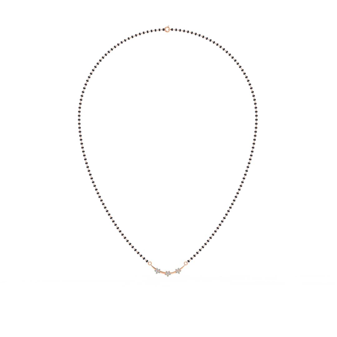 Elegant Blossom Lab Grown Diamond Mangalsutra by Stefee Jewels