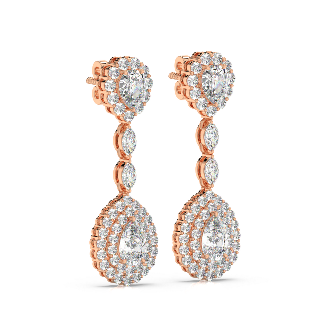 Classic Round  Lab Grown Diamond Ear Studs By Stefee Jewels