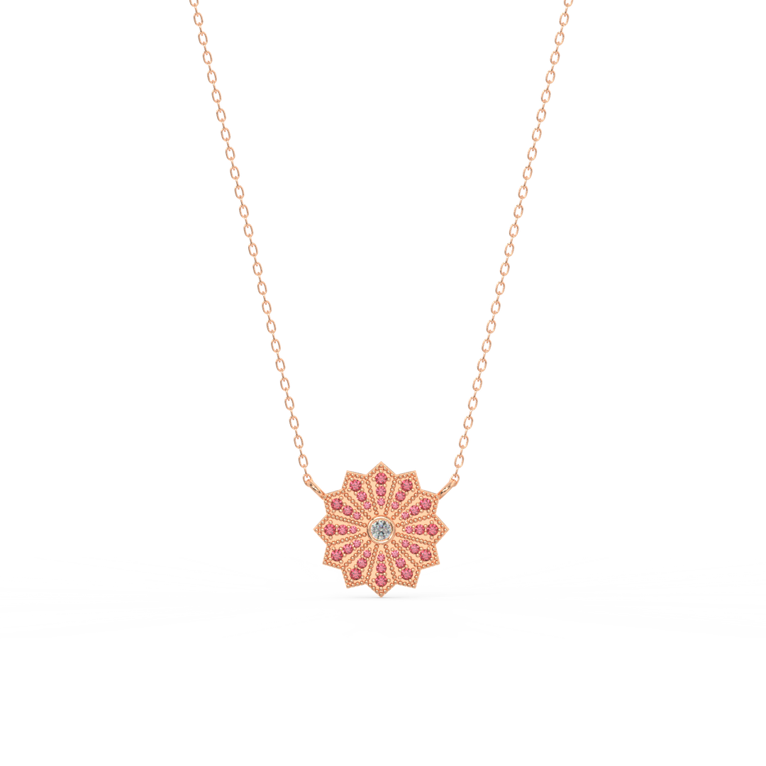 Clover Blossom Lab Grown Diamond Pendant by Stefee Jewels