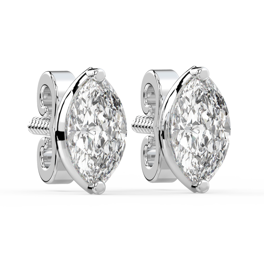 Luminous Love Lab Grown Diamond Stud Earrings by Stefee Jewels