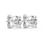 Load image into Gallery viewer, Solitaire Round Lab Grown Diamond Studs Earrings by Stefee
