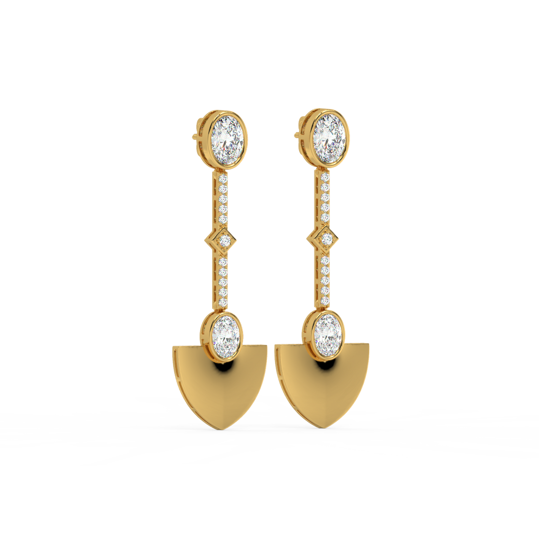 Pure Elegance Lab Grown Diamond Drop Earrings by Stefee Jewels