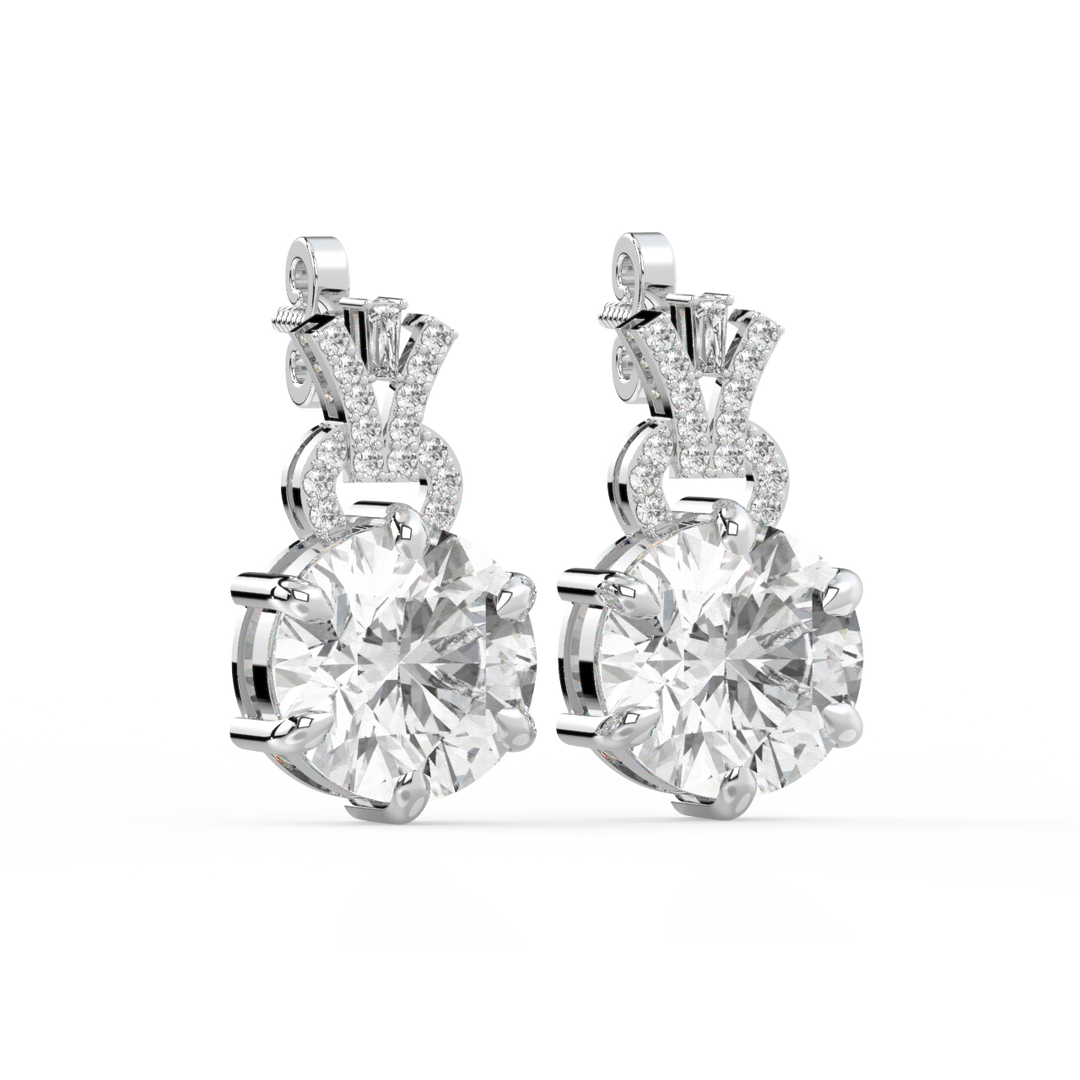 Elegant Glimmer Lab Grown Diamond Stud Earrings by Stefee Jewels