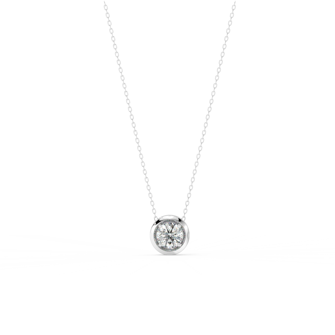 Sparkling Solitaire Lab Grown Diamond Pendant by Stefee Jewels