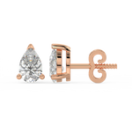 Load image into Gallery viewer, Solitaire Pear Lab Grown Diamond Studs Earrings by Stefee
