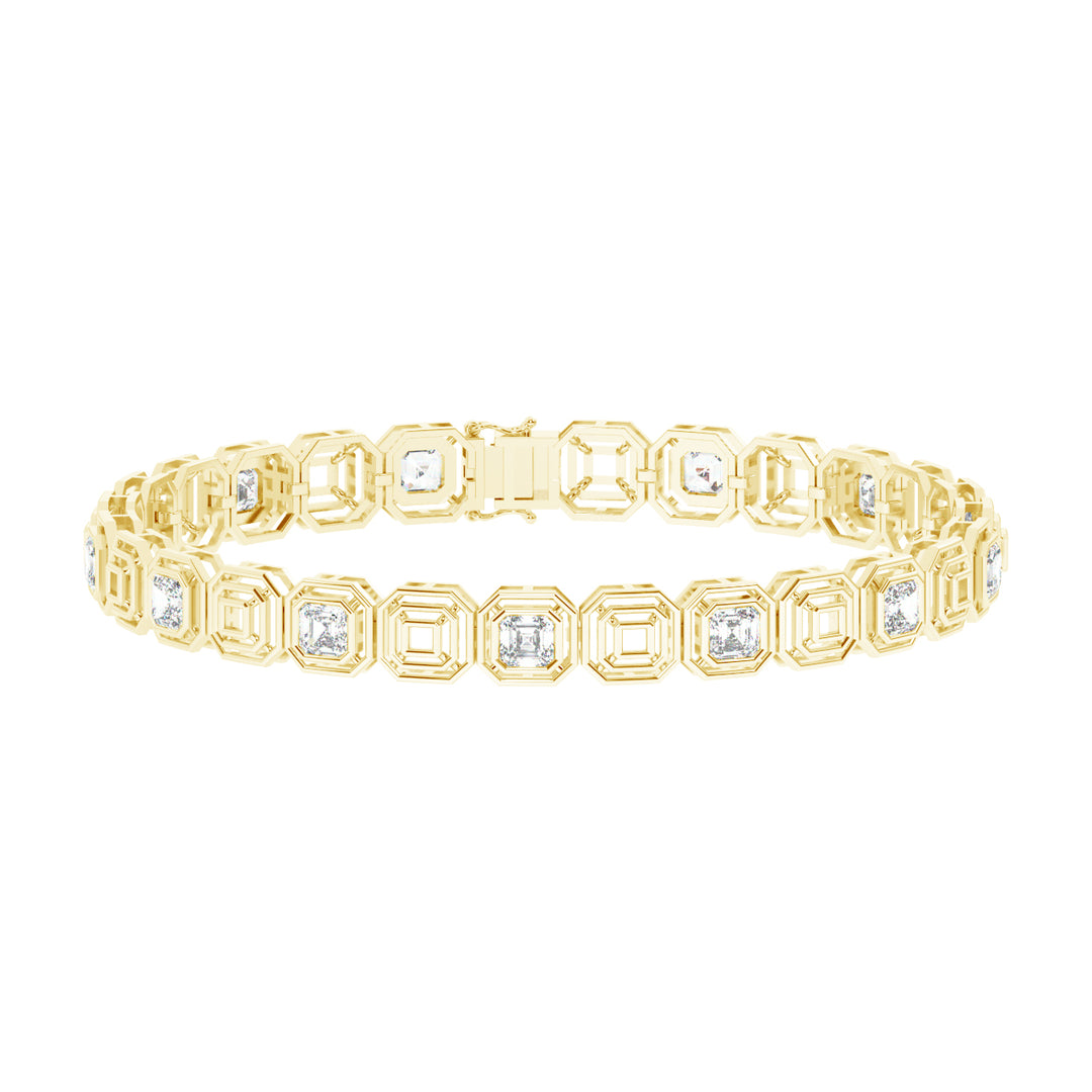 Bridal  Lab Grown Diamond Bracelet with sparkling  by Stefee Jewels