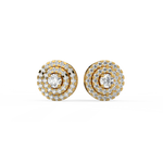 Load image into Gallery viewer, Double Round Halo Lab Grown Diamond Studs Earrings by Stefee
