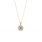 Load image into Gallery viewer, Floral Radiance  Lab Grown Diamond  Pendant Set by Stefee Jewels
