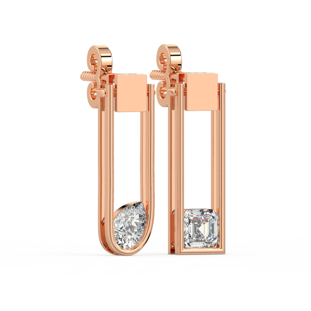 Twinkling Treasures Lab Grown Diamond Drop Earrings by Stefee Jewels