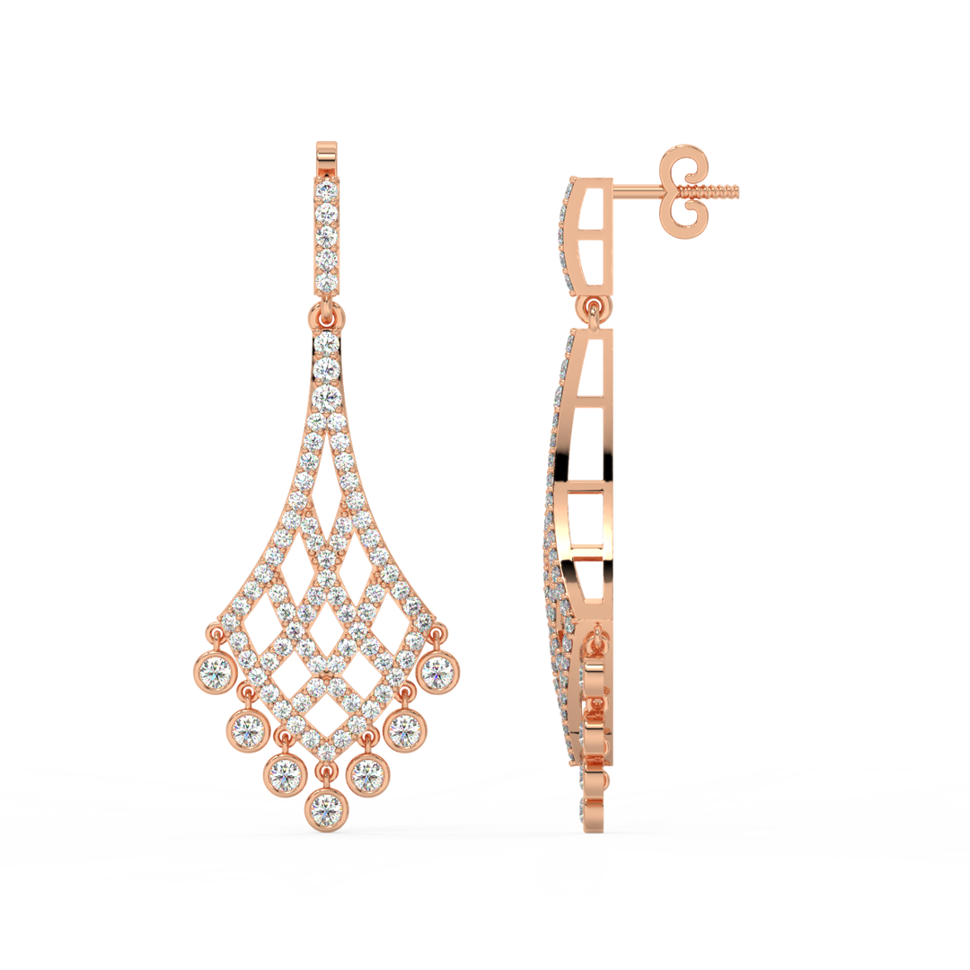 Timeless Sparkle Lab Grown Diamond Drop Earrings by Stefee Jewels