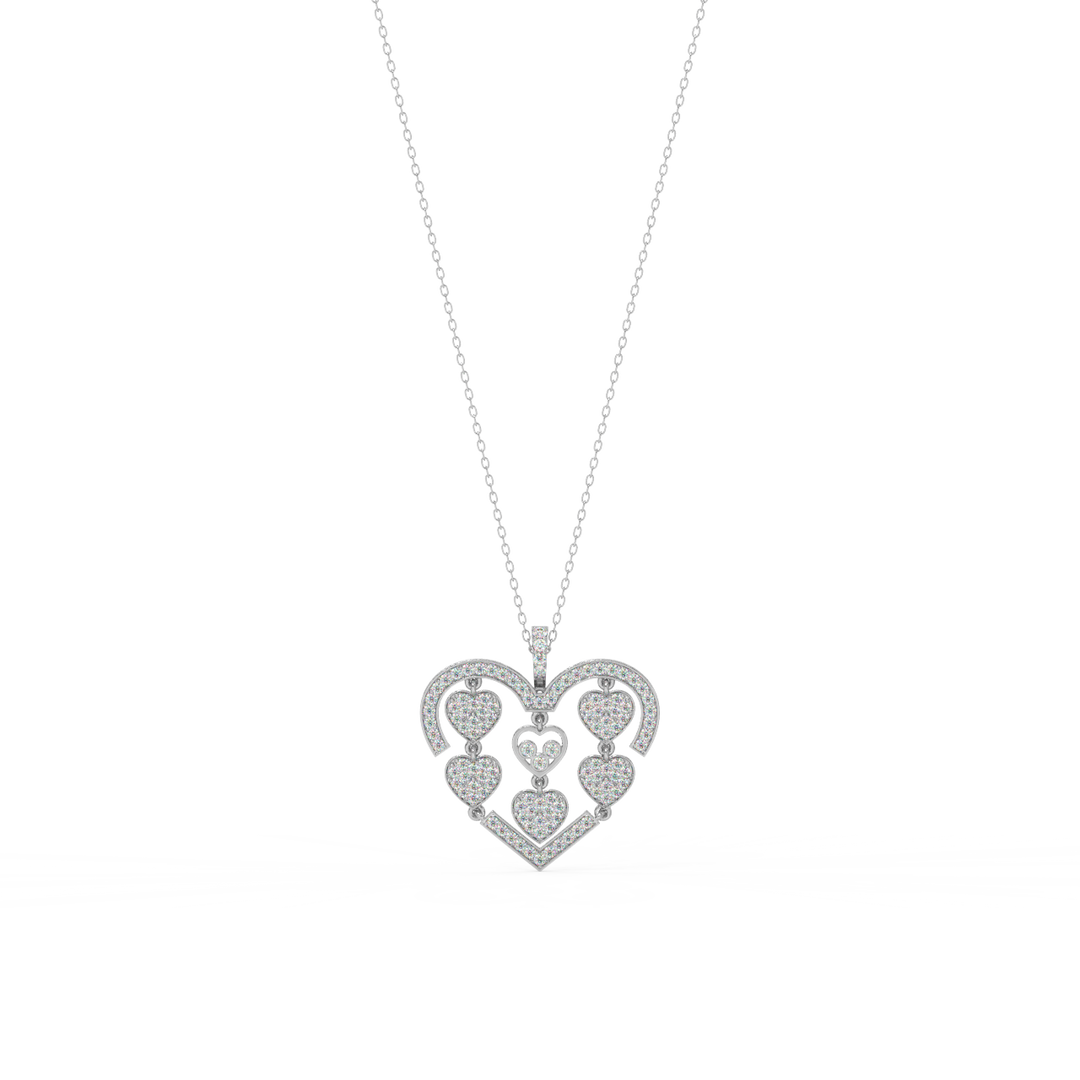 Dazzling Heart  Lab Grown Diamond Pendant by Stefee Jewels