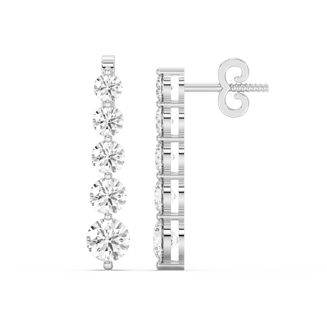 Elegant Double  Lab Grown Diamond Studs By Stefee Jewels